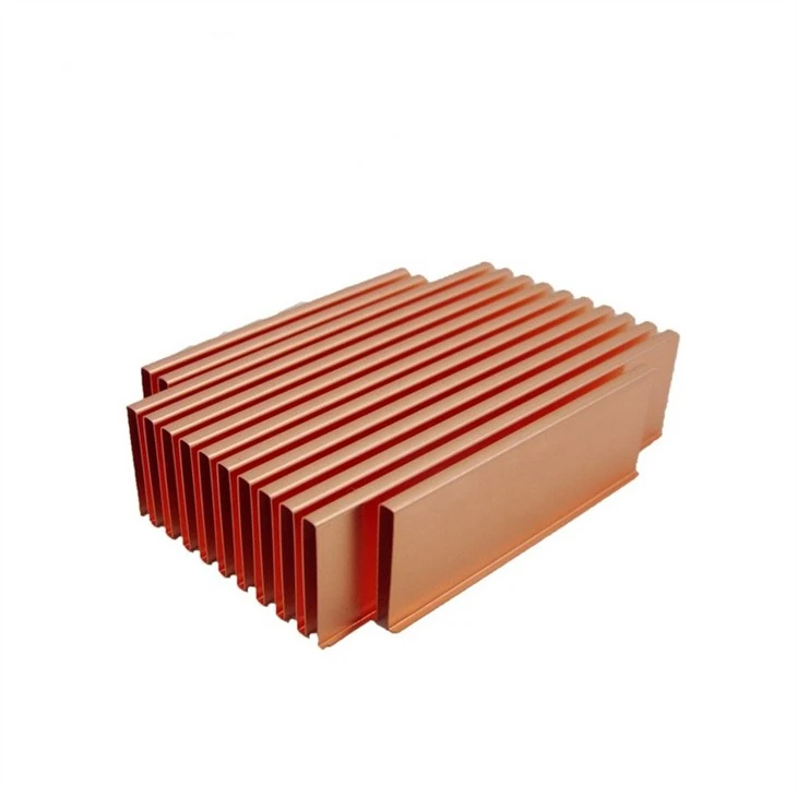 Copper Folded Fin Heat Sink With Heat Pipes